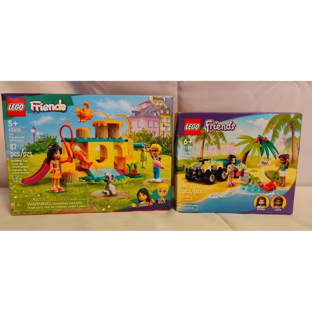 NIB LOT Lego Friends Lot 42612 Cay Playground 41697 Turtle Protection Vehicle